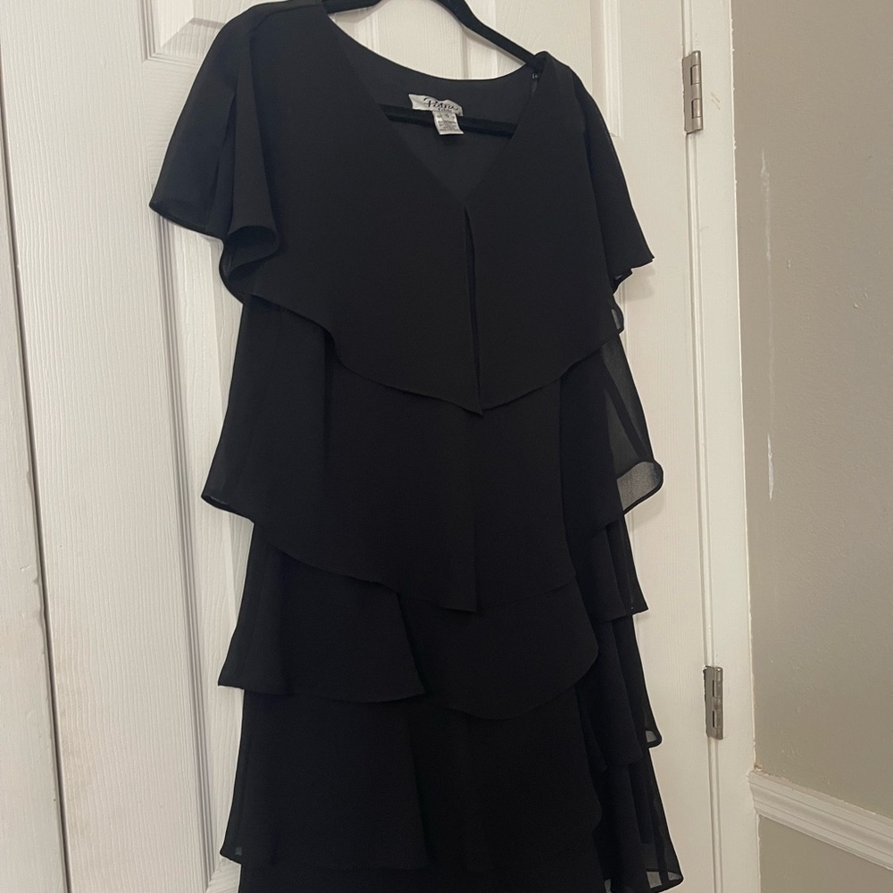 Patra Elegant Black Asymmetrical Dress Size 16
